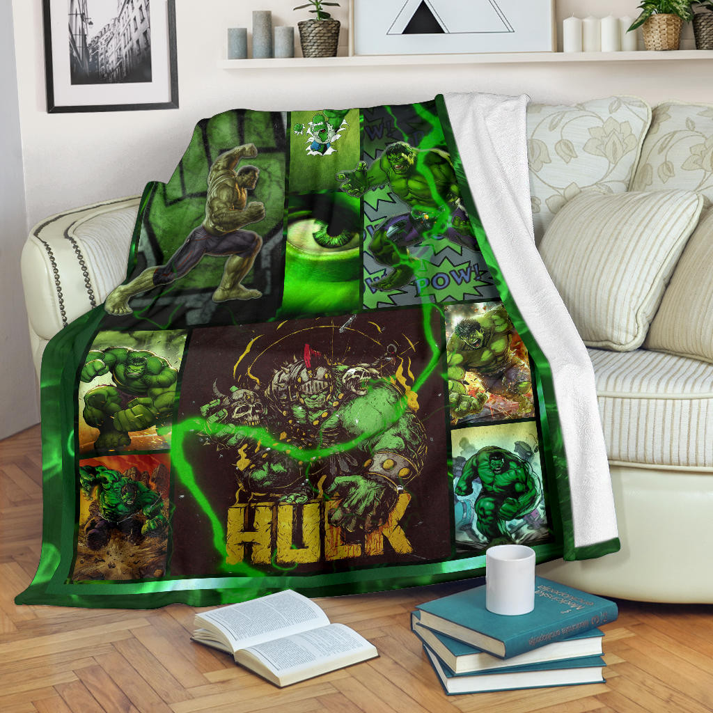 Angry Hulk The Incredible Hulk Fleece Blanket Movie Home Decor Custom For Fans Nt042202