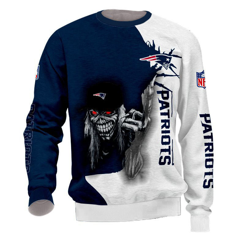 New England Patriots Crewneck Sweatshirt Iron Maiden Fuck