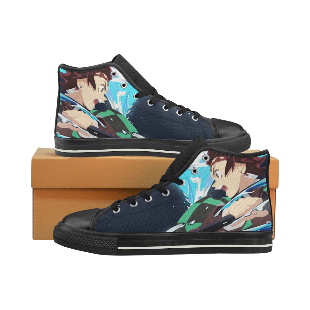 Tanjiro Kamado Demon Slayer High Top Canvas Shoes For Kid