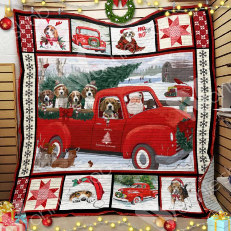 Beagle Dog Christmas Blanket OCT1702 82O34