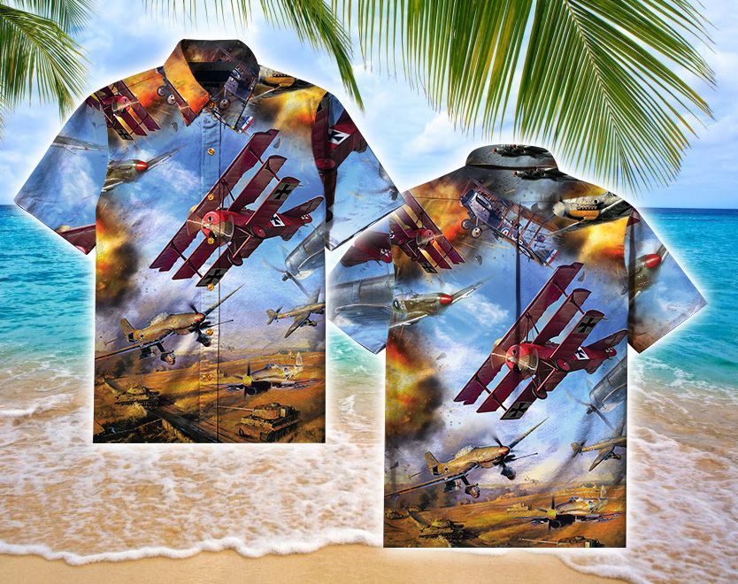 Get Here Hawaii Aloha Shirts Airplane On War Ha51723