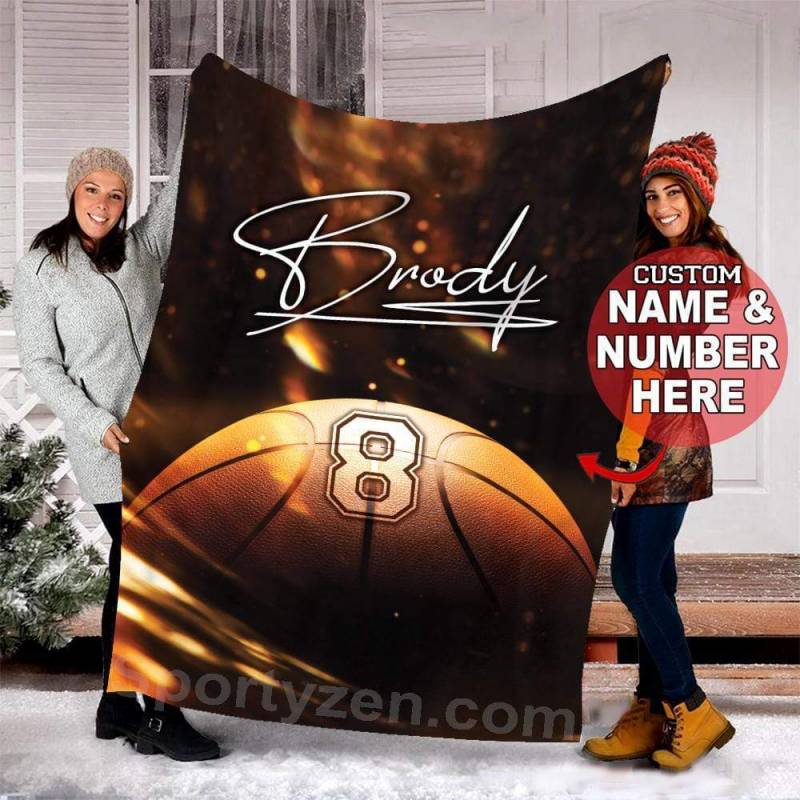 Basketball Ball Custom Blankets With Name #242V