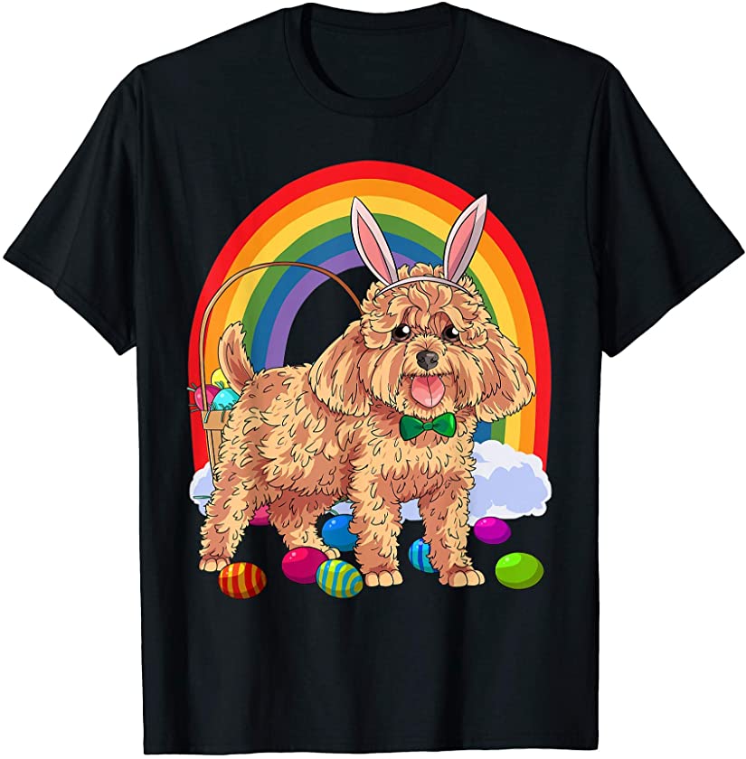 Toy Poodle Easter Eggs Bunny Dog T-Shirt