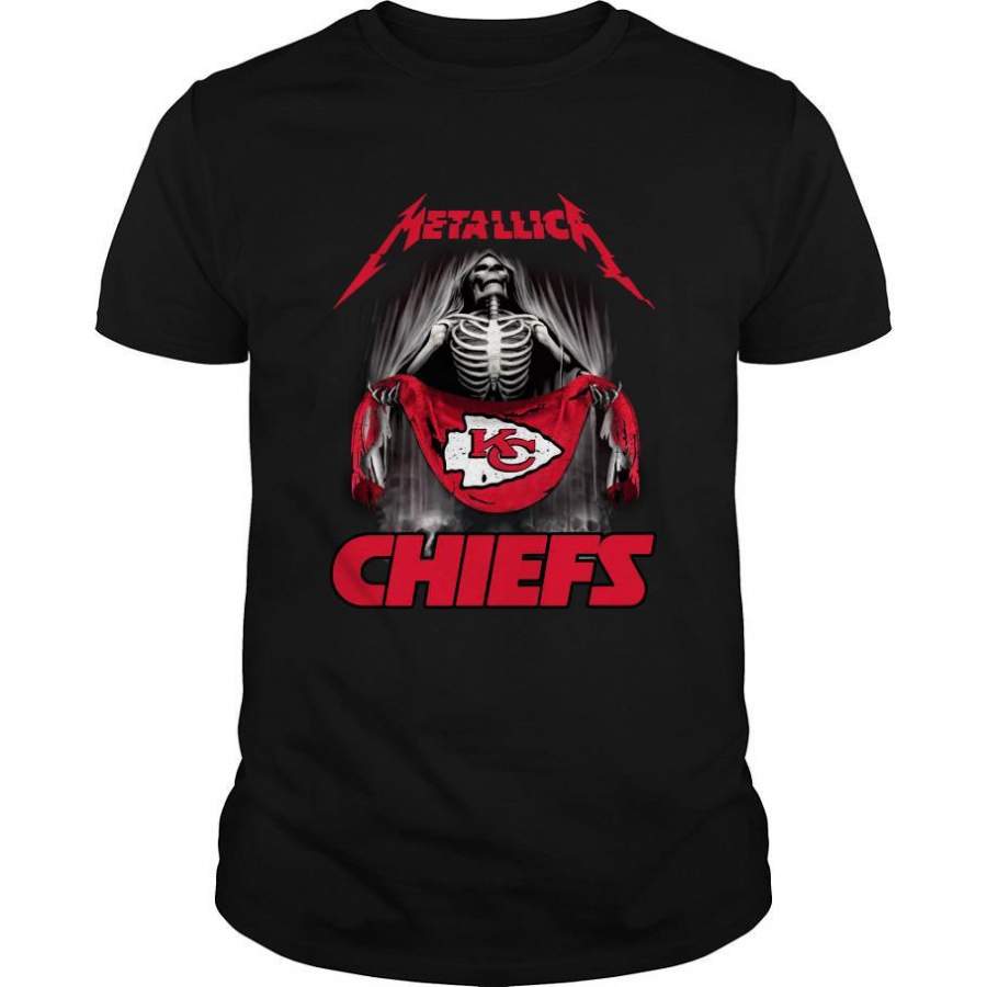 Metallica Skeleton Flag Kansas City Chiefs Shirt