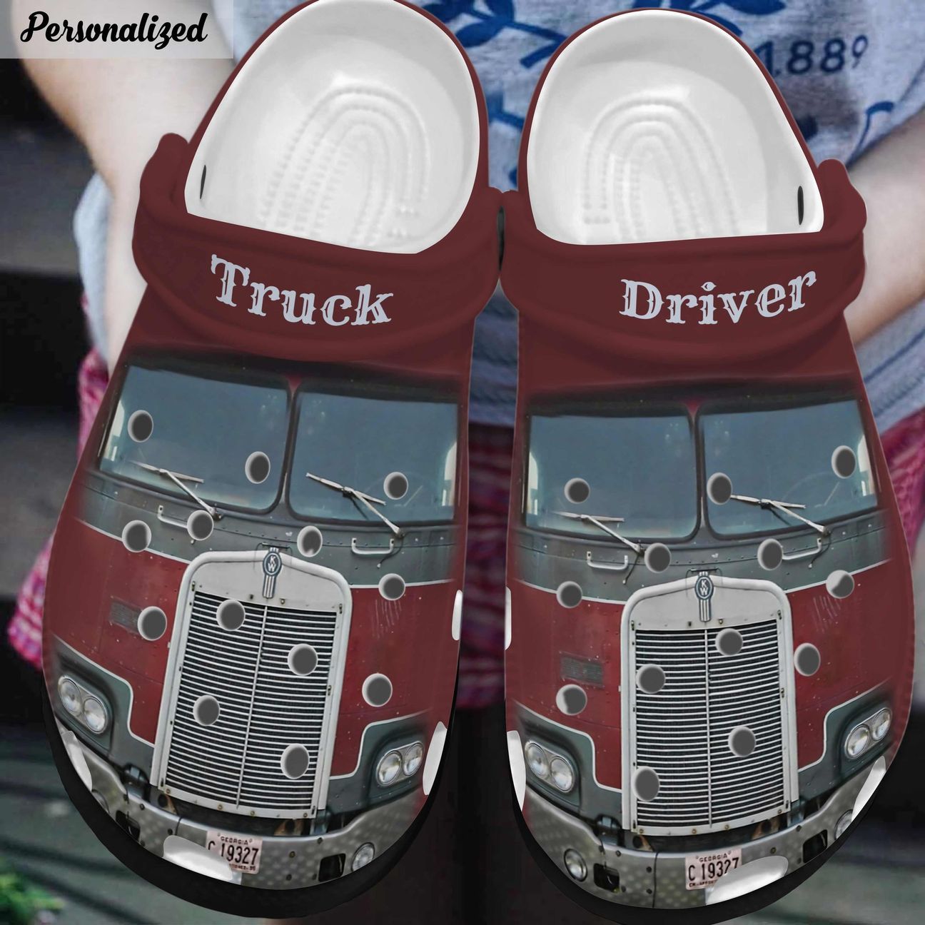 Truck Personalized Clog, Custom Name, Text, Color, Number Fashion Style For Women, Men, Kid, Print 3D Truck Driver