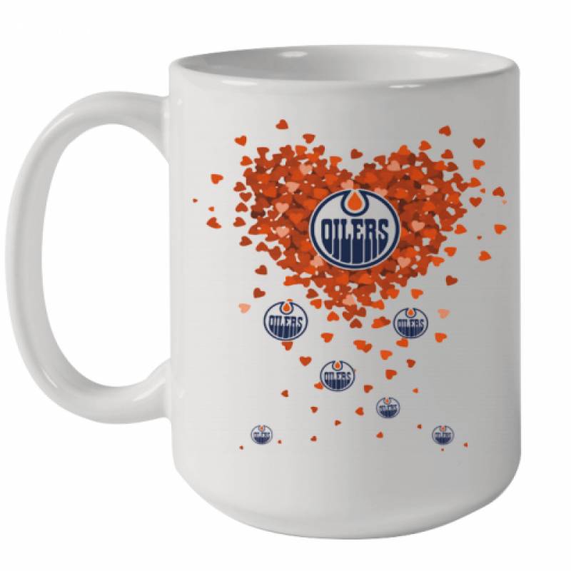 Love Edmonton Oilers Hearts Ceramic Mug 15oz