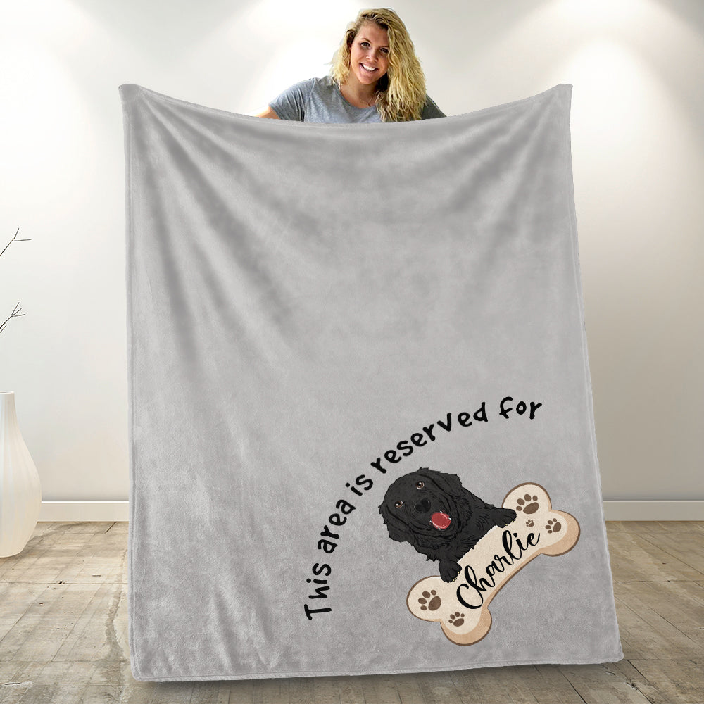 Reserved For My Dog – Personalized Blanket – Birthday Gift For Dog, Puppy