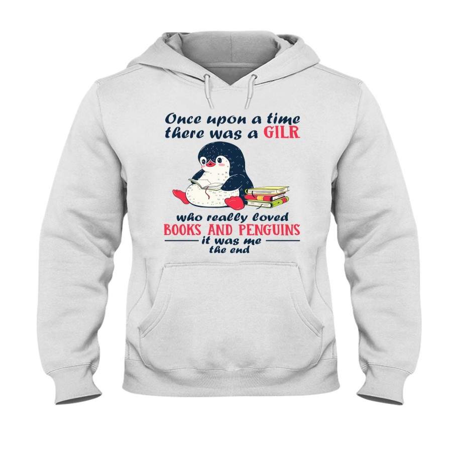 A Girl Who Loved Books And Penguin For Book Lovers Hoodie