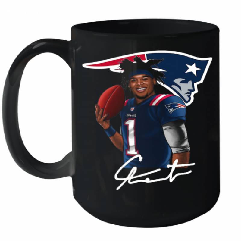 New England Patriots Cam Newton Signature Ceramic Mug 15oz