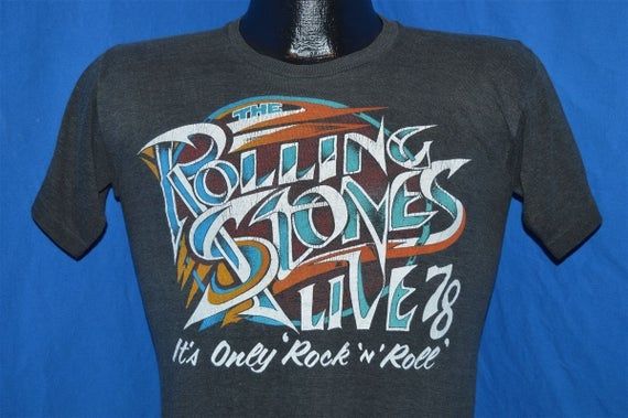 70S Rolling Stones Live In 78 Tour T Shirt Small