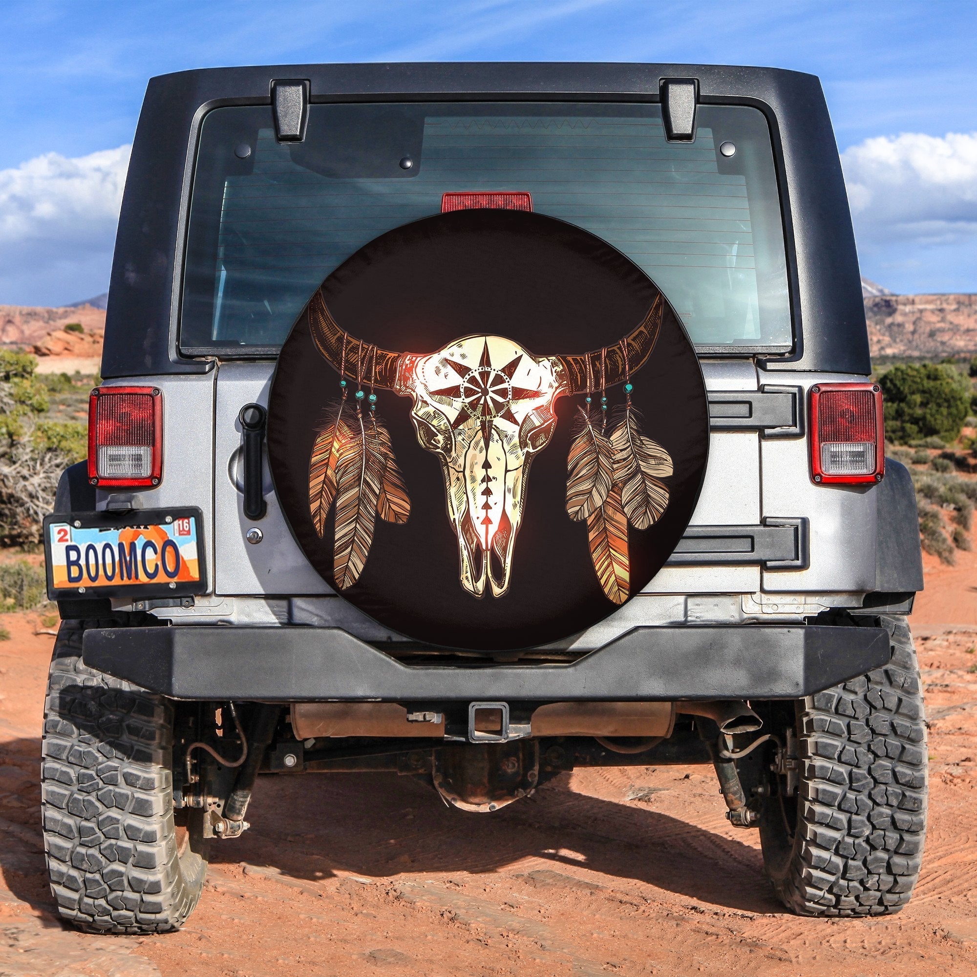 Jeep Native American Bull Spare Tire Cover Lt6