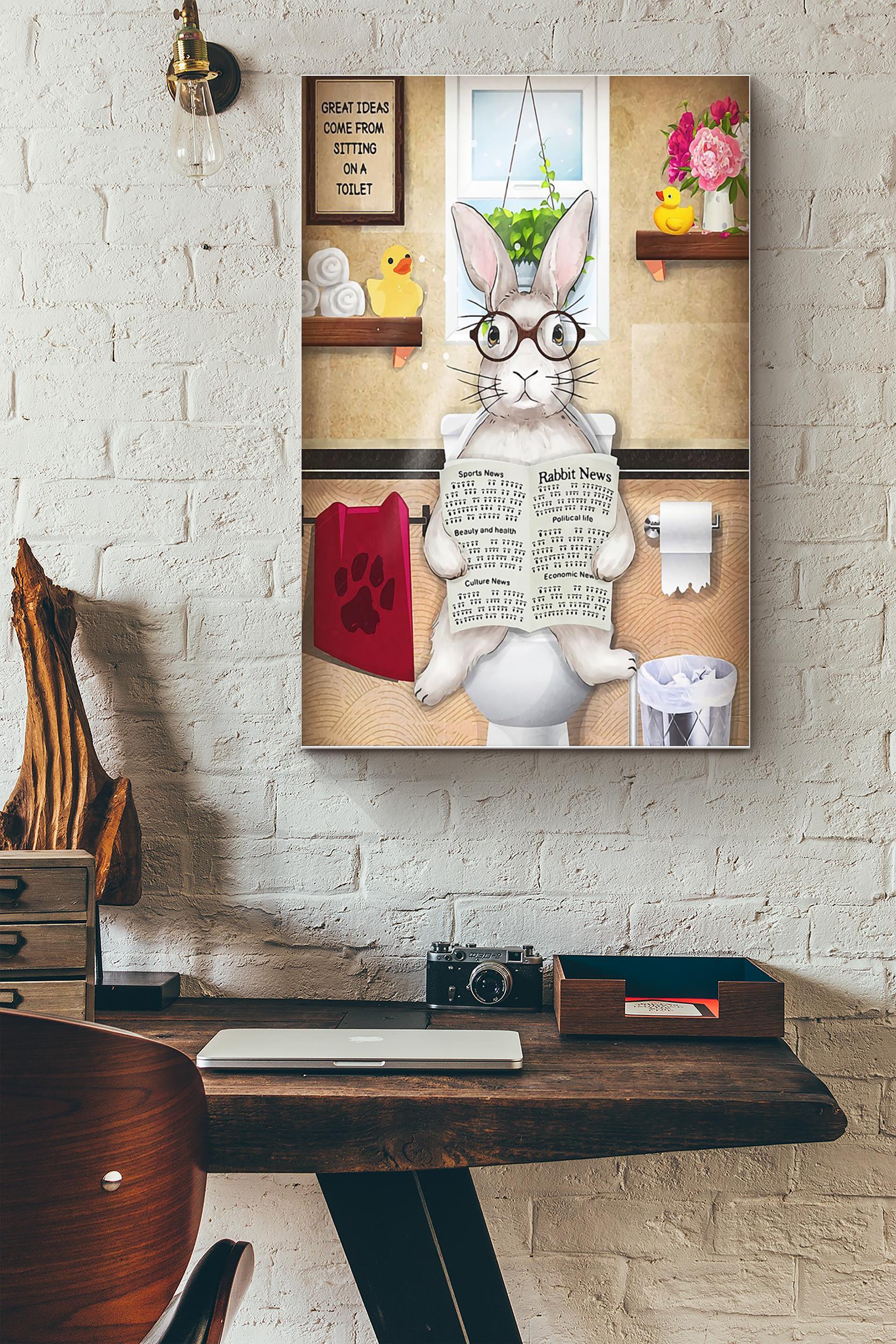 Rabbit Toilet (Unframed) Poster