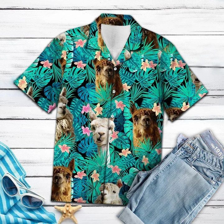 Animal Species Llama Tropical Jungle Hawaii Shirt Ha69259