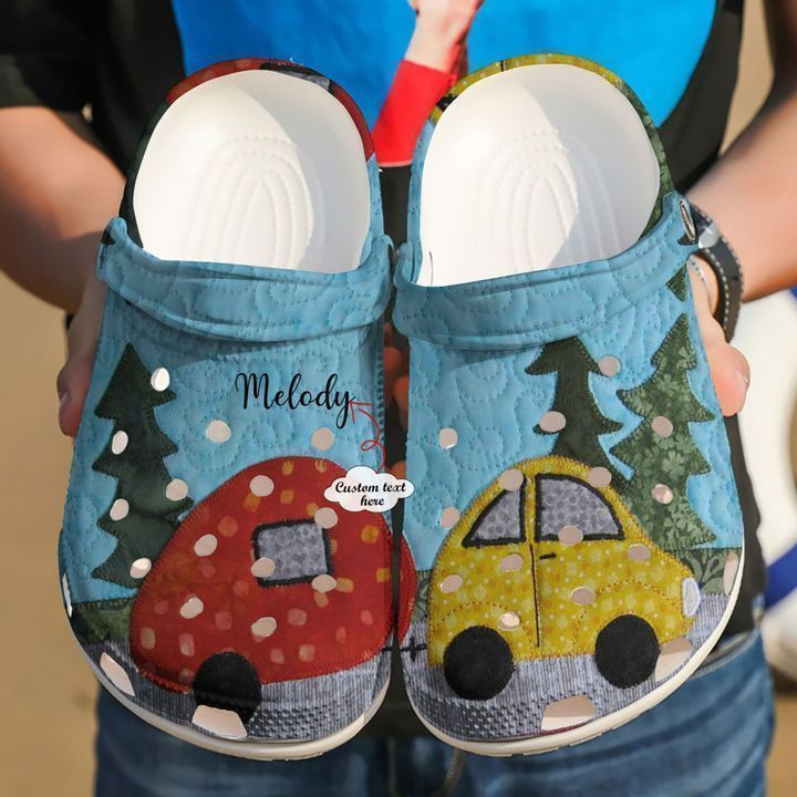 Camping Personalized The Road Trip Clog Shoes