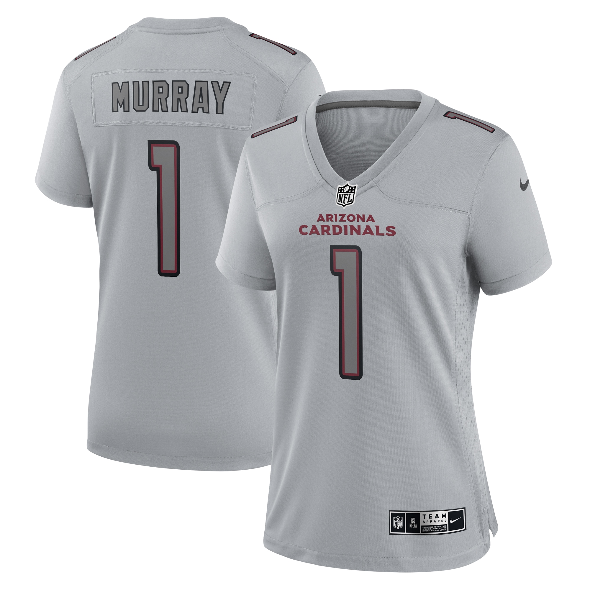 Women’s Arizona Cardinals Kyler Murray Gray Atmosphere Fashion Game Jersey