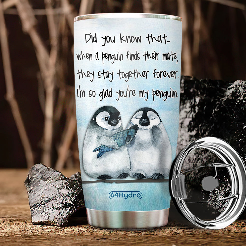 Penguin Couple Htqz0710172Z Stainless Steel Tumbler