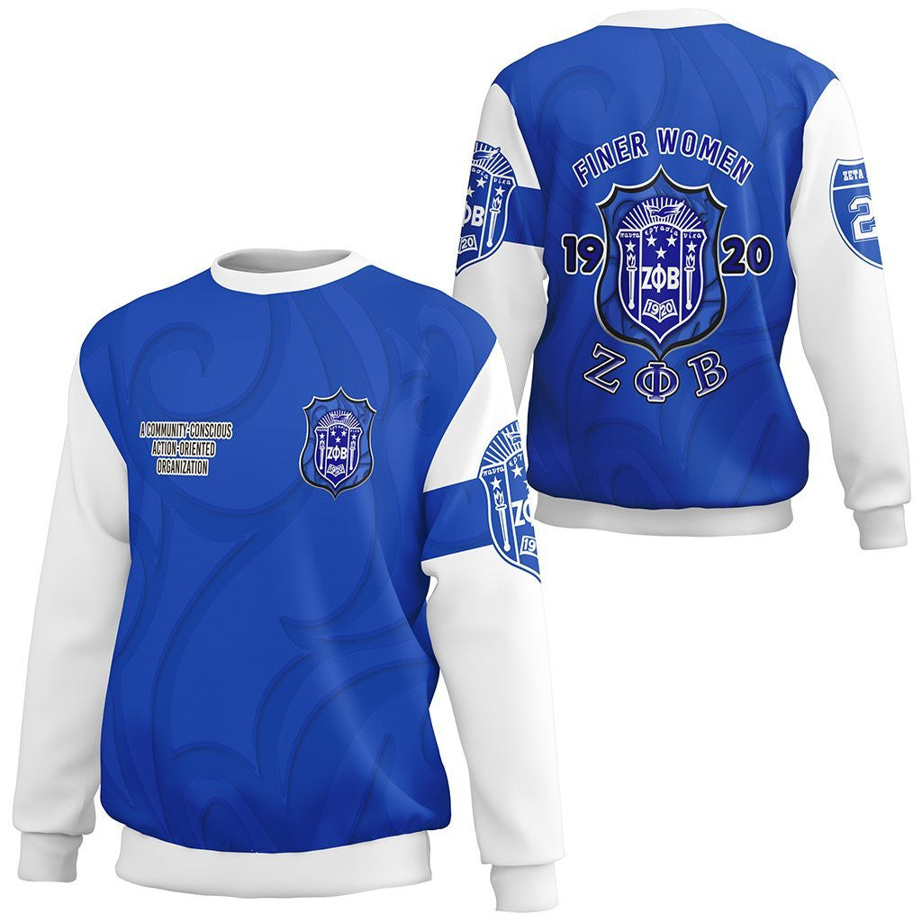 Sorority Sweatshirt – Zeta Phi Beta – Finer Women Sweatshirt