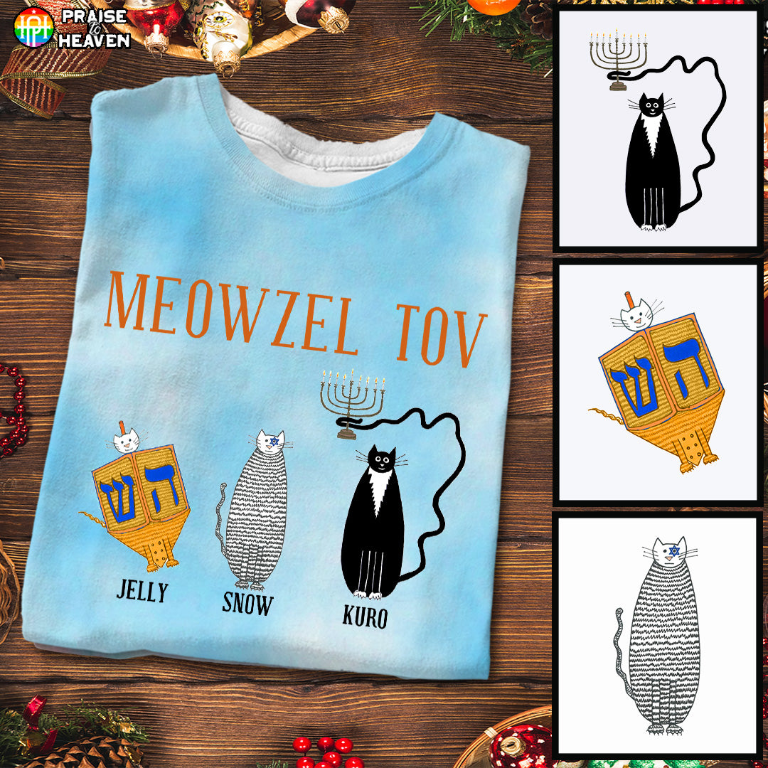 Hanukkah Personalized Cats Shirt Sweatshirt Hoodie Ap451