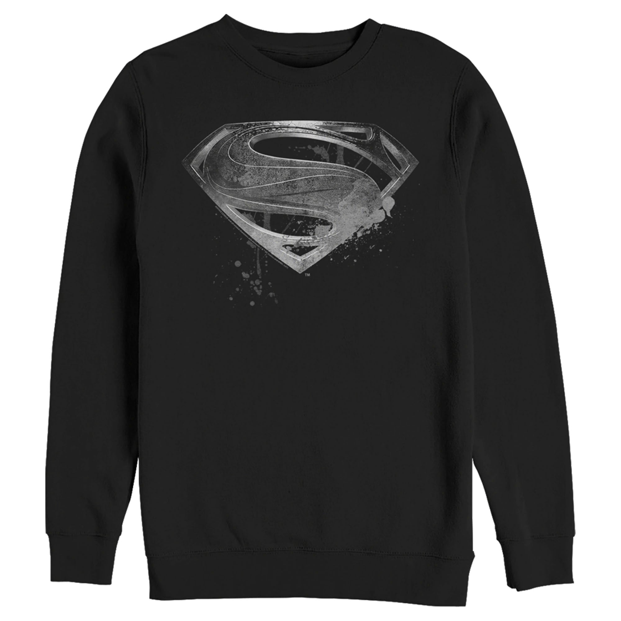 Zack Snyder Justice League Men’S Superman Silver Logo  Sweatshirt