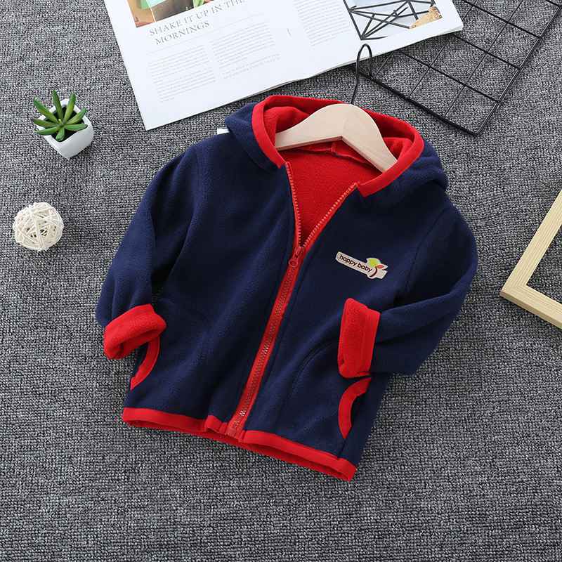 Baby Boys Girls Wool Hooded Zipper Coat Outwear Sweatshirt 2019 Autumn Winter Kids Warm Soft Fleece Jackets Children Clothing alx