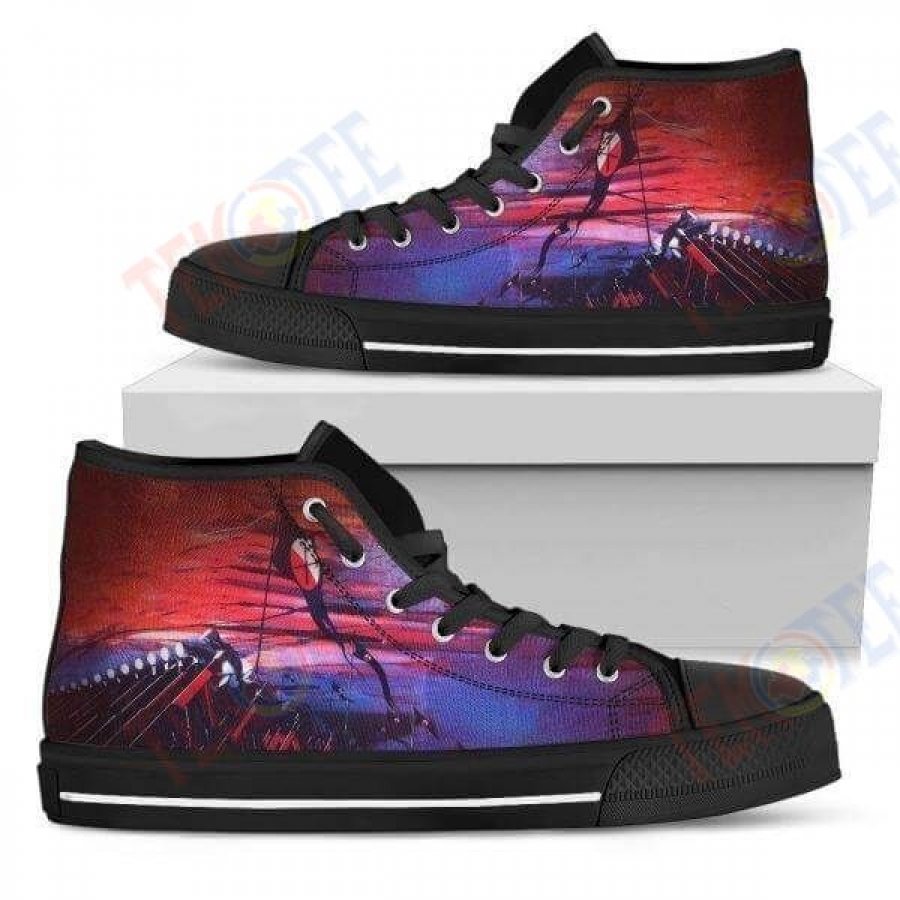 Mens Womens Pink Floyd The Wall Hammers High Top Canvas Shoes Pink Floyd Sneakers Tennis Shoes 3D Printable Nice And Comfortable TMT831