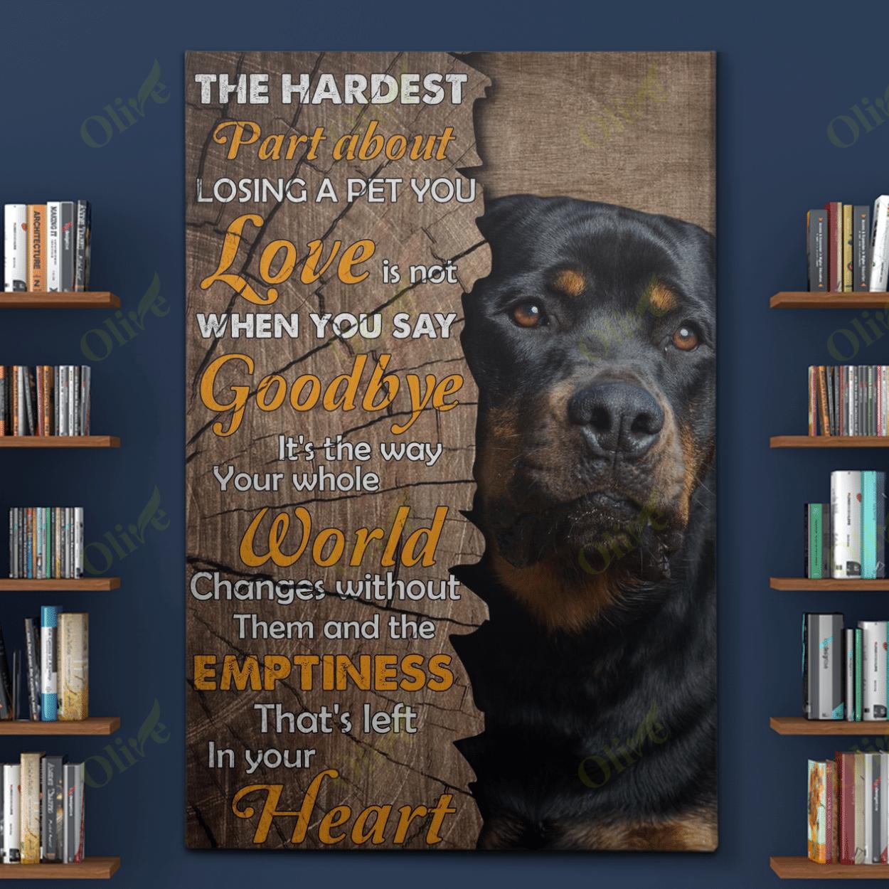 Rottweiler – The Emptiness In Your Heart Canvas And Poster | Wall Decor Visual Art