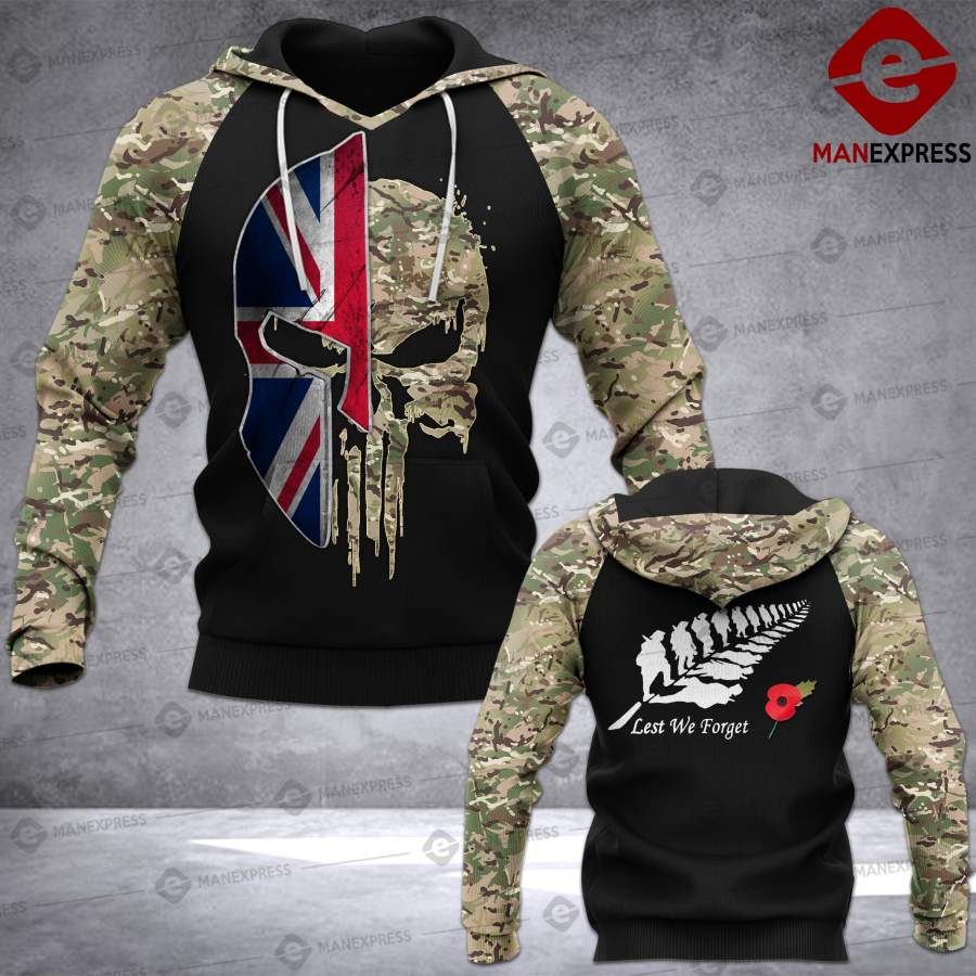 British Army – United Kingdom 3D Printed Hoodie & Tshirt Spartan FORGET