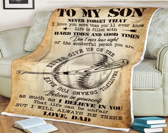 American Football To My Son Sometimes It’S Hard To Find Words To Tell You Blanket Gift For Son From Dad Birthday Gift Home Decor Bedding Couch Sofa Soft And Comfy Cozy