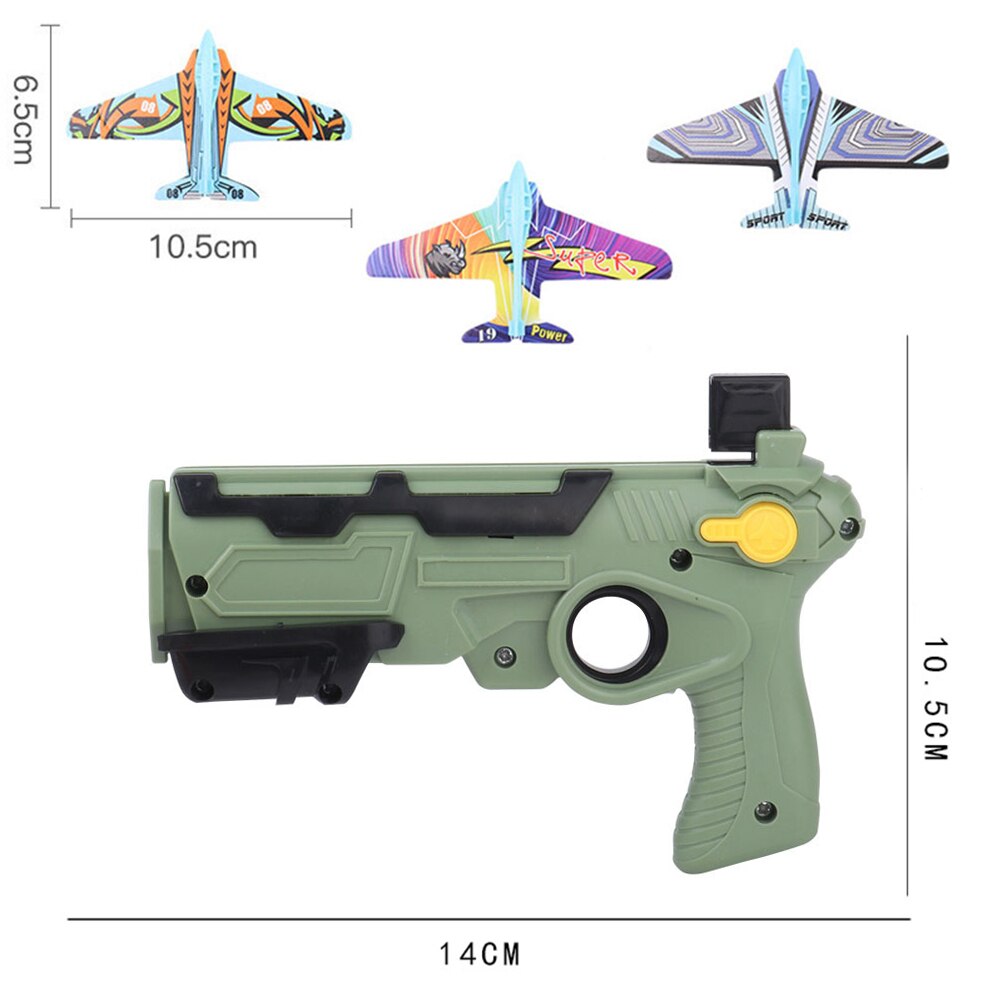 Airplane Launcher Guns Catapult Plane Toy Bubble Airplane Kit Outdoor Sport for Children Boys Girls Shooting Airplane Game Set alx