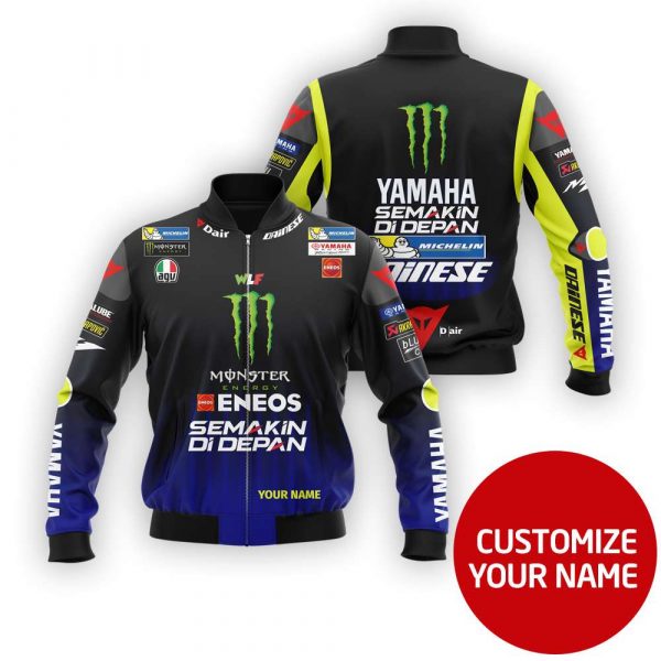 Yamaha Monster Energy Personalized Name Bomber Jacket All Over Printed Bomber Jacket Us Size