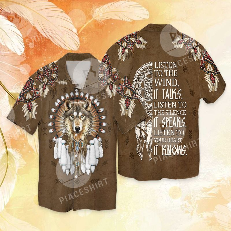 Wolf Warrior Native American Culture Full Print Hawaii Shirt Ha106724