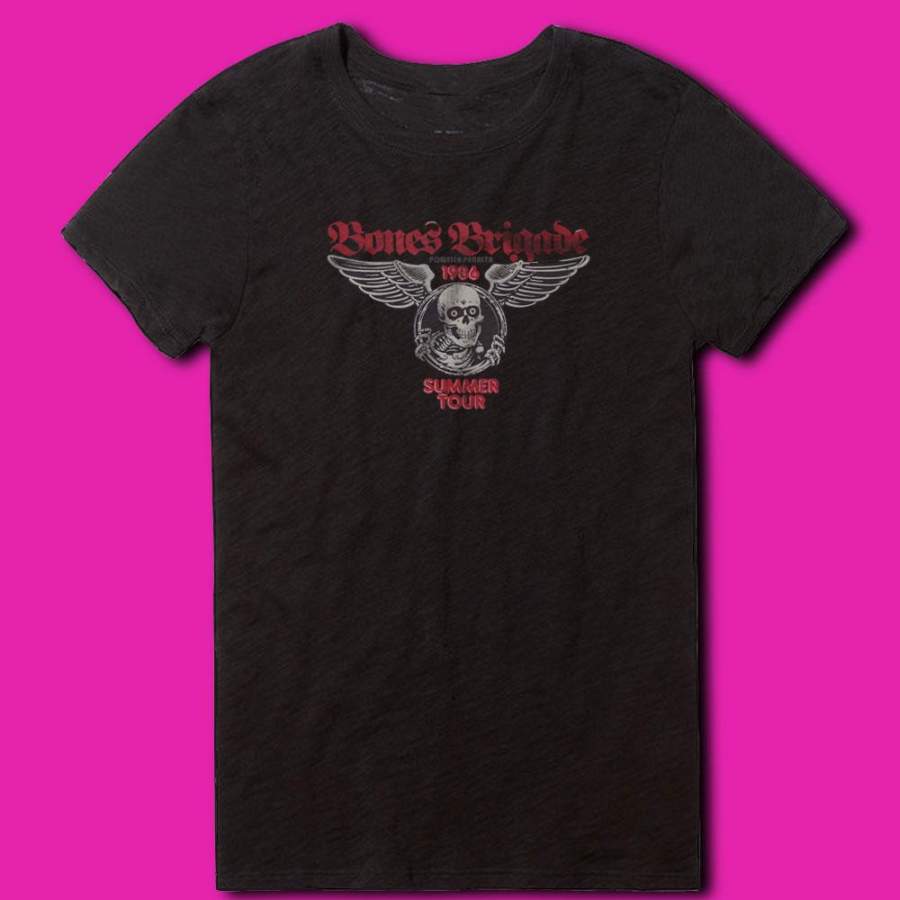 Vintage Skate Bones Brigade Summer Tour 1986 Red Women’S T Shirt