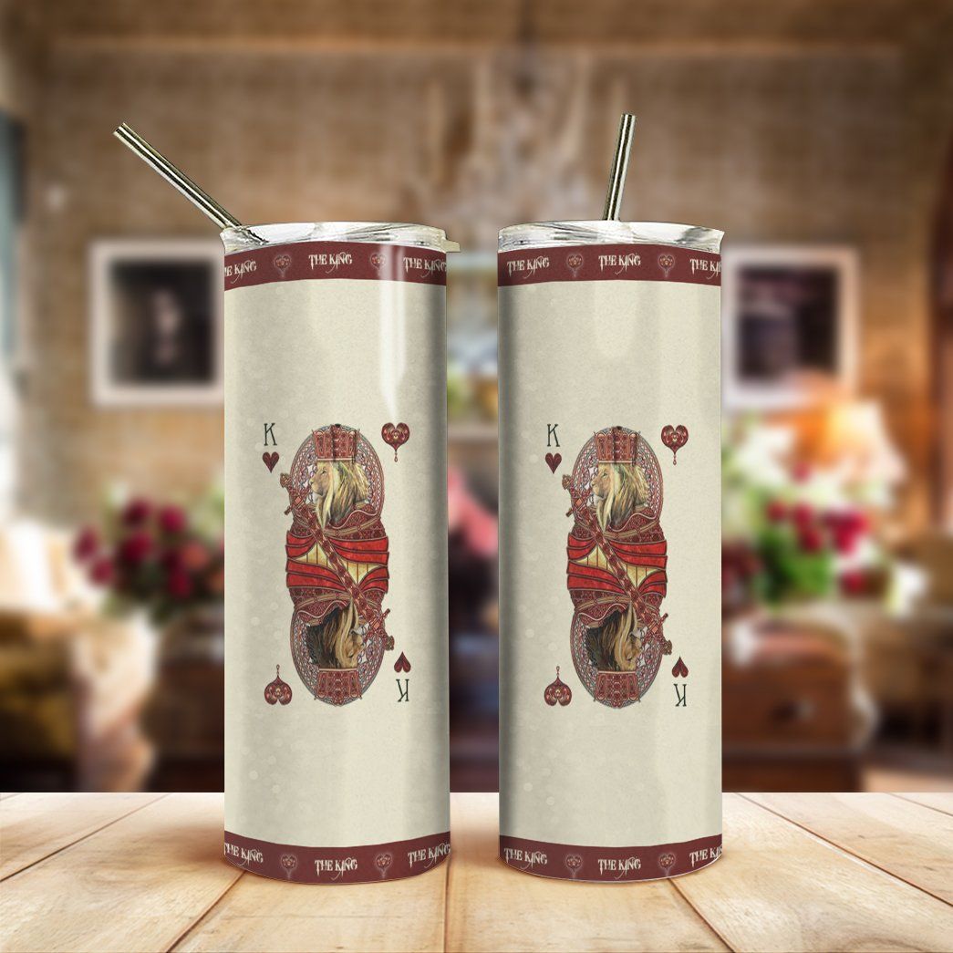 Casespring 3D King Hearts Lion Poker Custom Tumbler