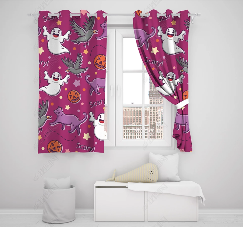 3D Halloween Animal Ghost Curtains And Drapes Lqh 17