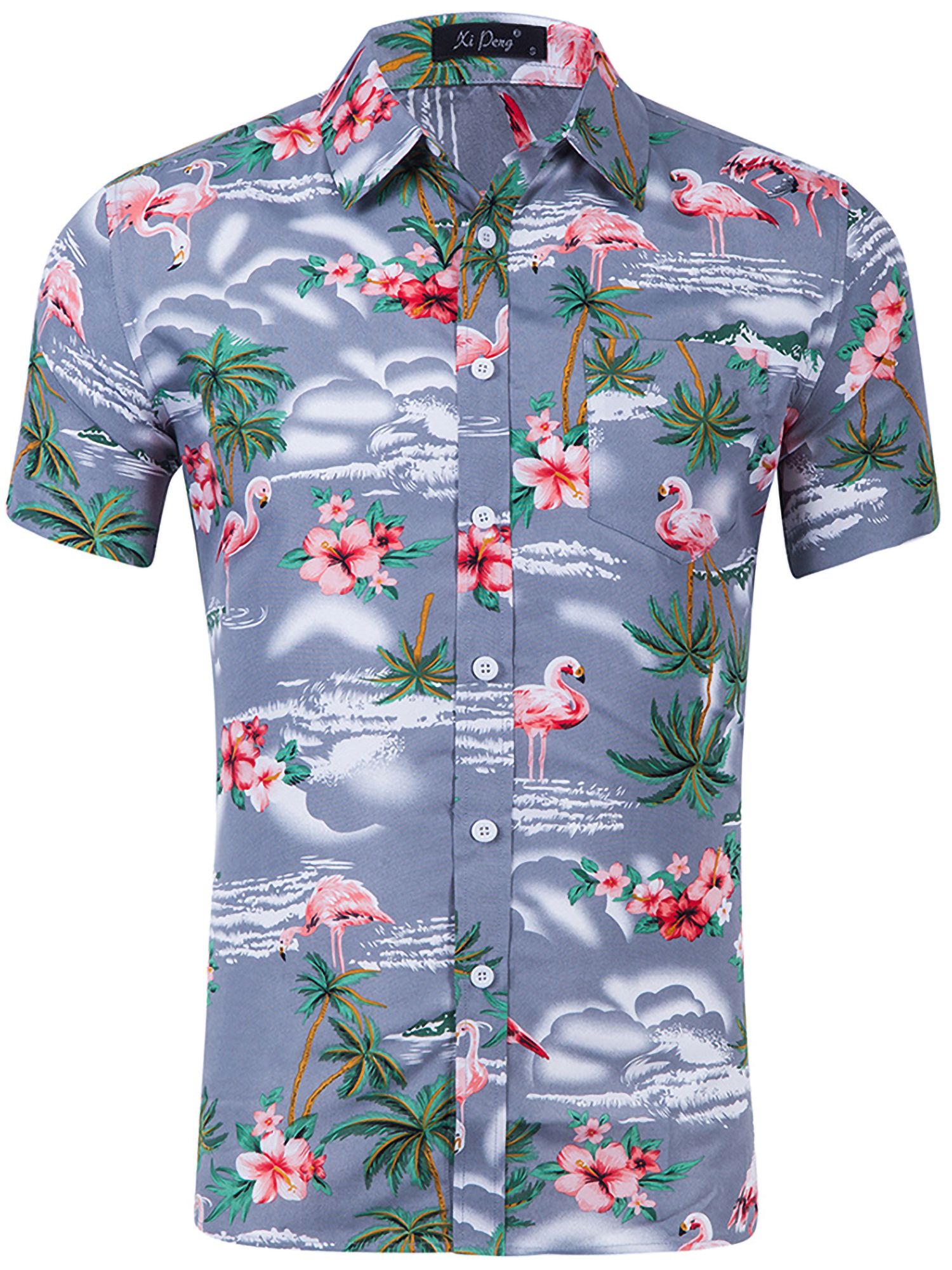 Hibiscus Floral Gray Nice Design Hawaii Shirt Ha111550