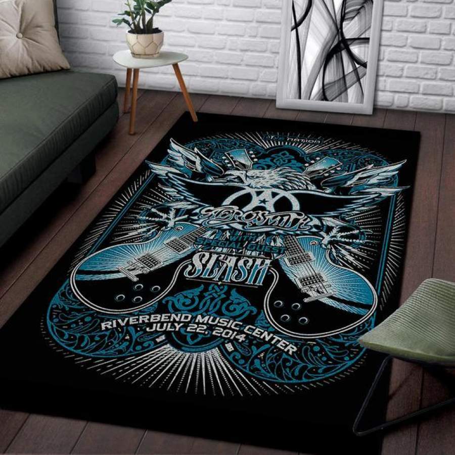 Aerosmith band area rug – HOME DECOR – BEDROOM LIVING ROOM DECOR