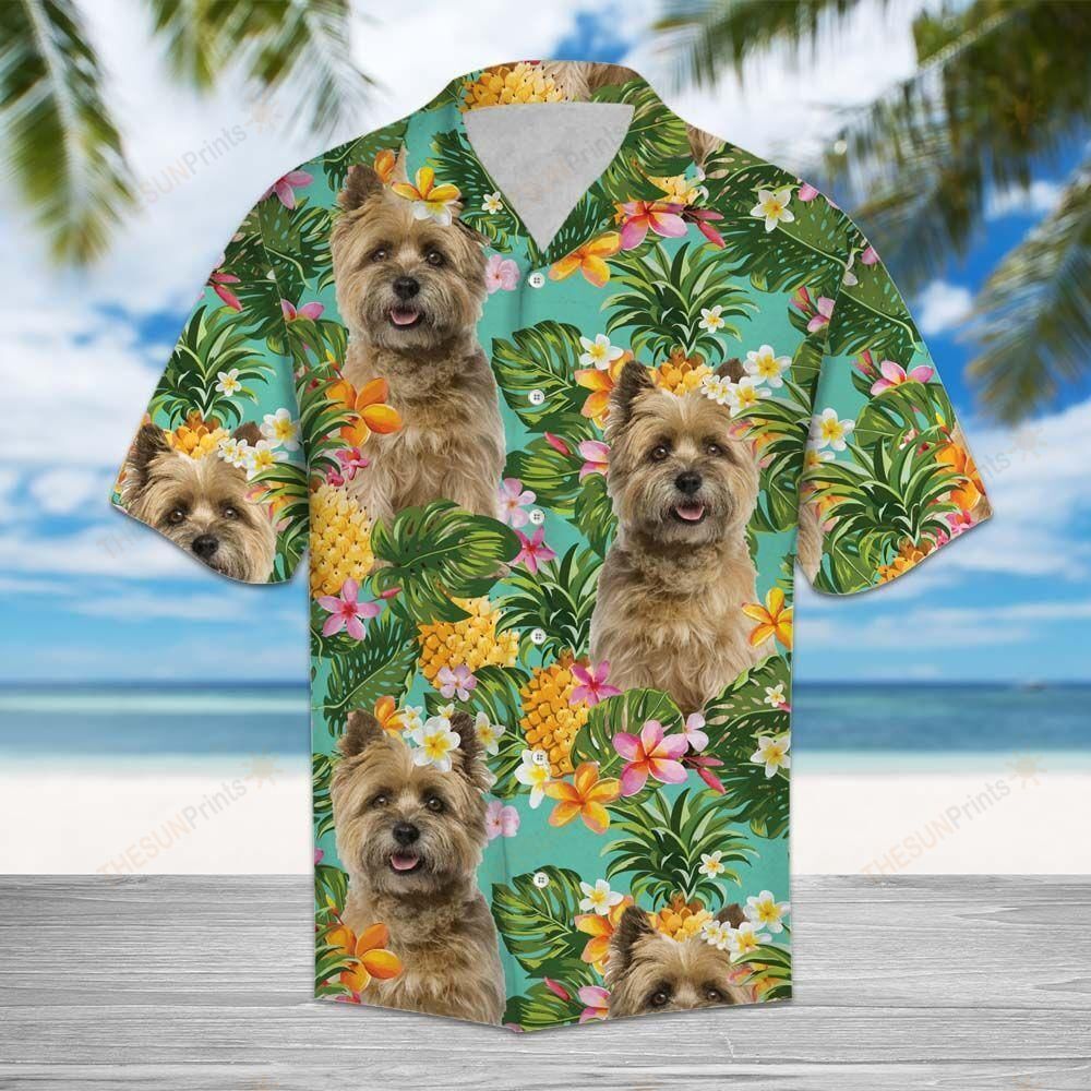 Tropical Pineapple Cairn Terrier Hawaiian Shirt Ha25689