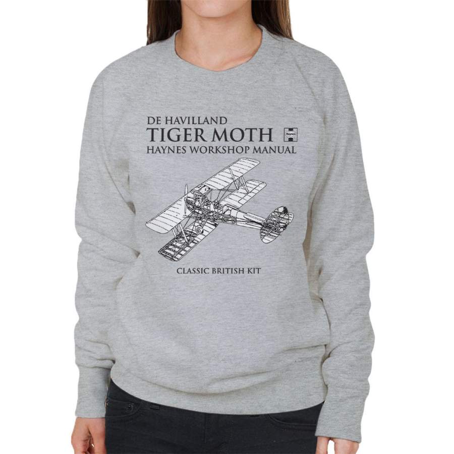 Haynes Owners Workshop Manual de Havilland Tiger Moth Women’s Sweatshirt