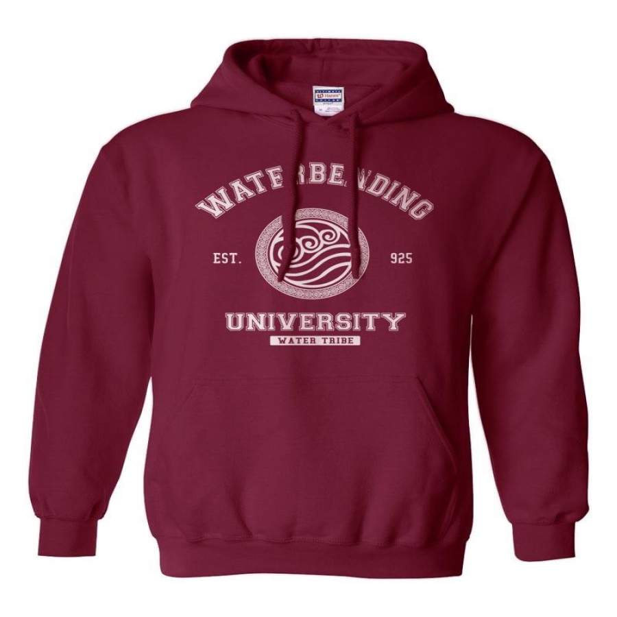 Waterbending University BW ink Avatar Waterbender Unisex Pullover Hoodie