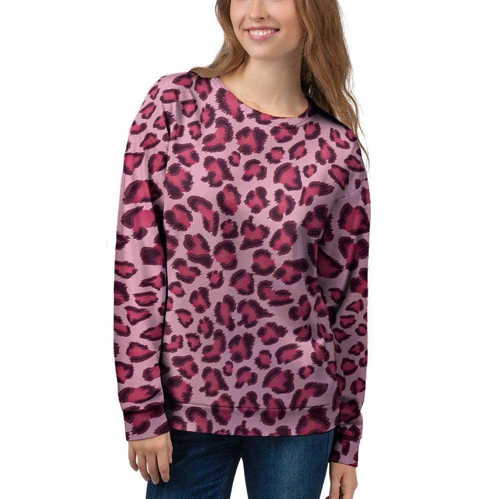 Pink Leopard Print Women’S Sweatshirt