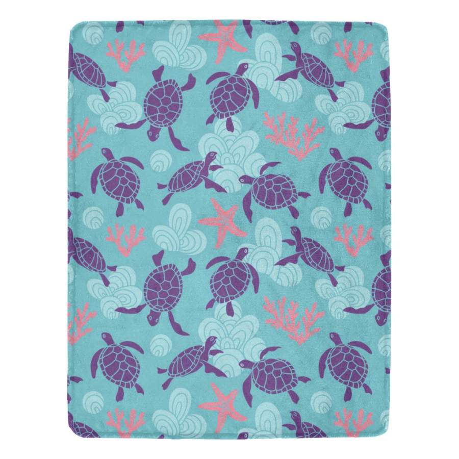 Sea Turtle Fleece Blanket