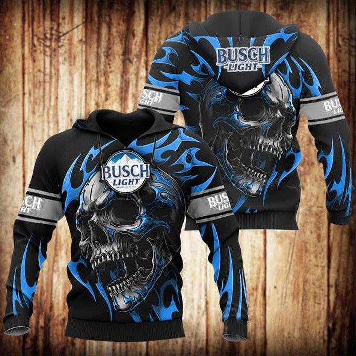 Basic Skull Busch Light Hoodie