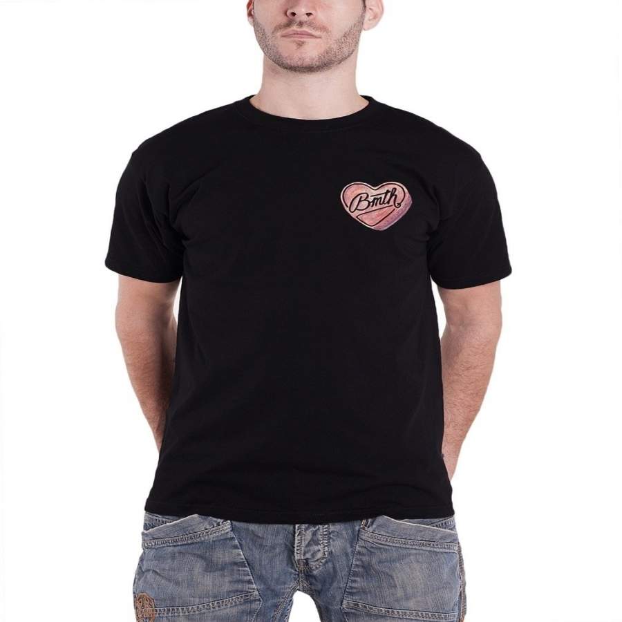 Bring Me The Horizon T Shirt Thats The Spirit Heart Candy Mens Black