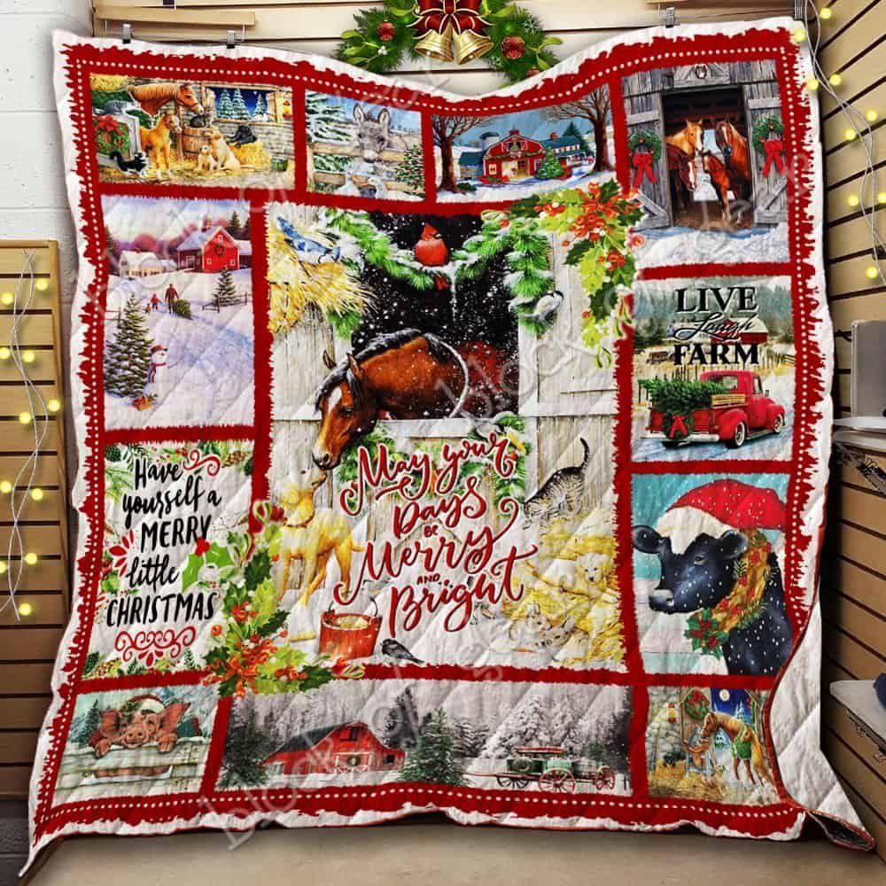 Animal Have Yourself A Merry Little Christmas Quilt Blanket