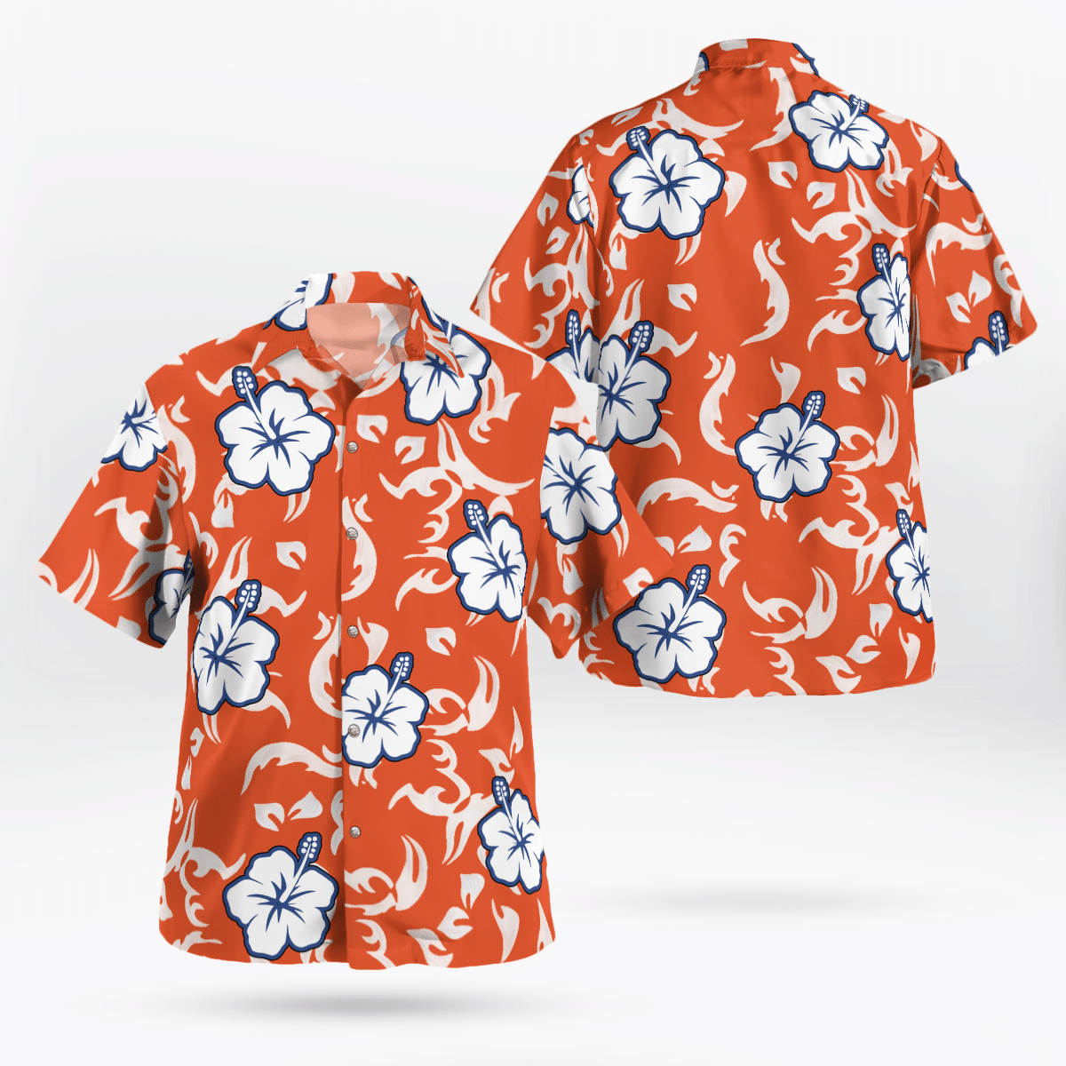 Hawaii Shirt Blue And Orange 1 Ha53123