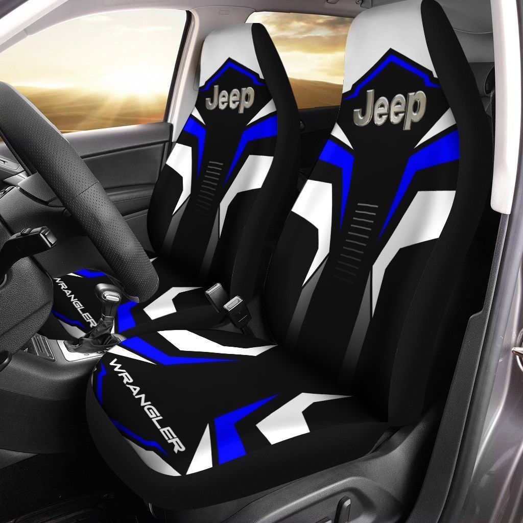 Jeep Wrangler Tnt-Hl Car Seat Cover (Set Of 2) Ver 2 (Blue)