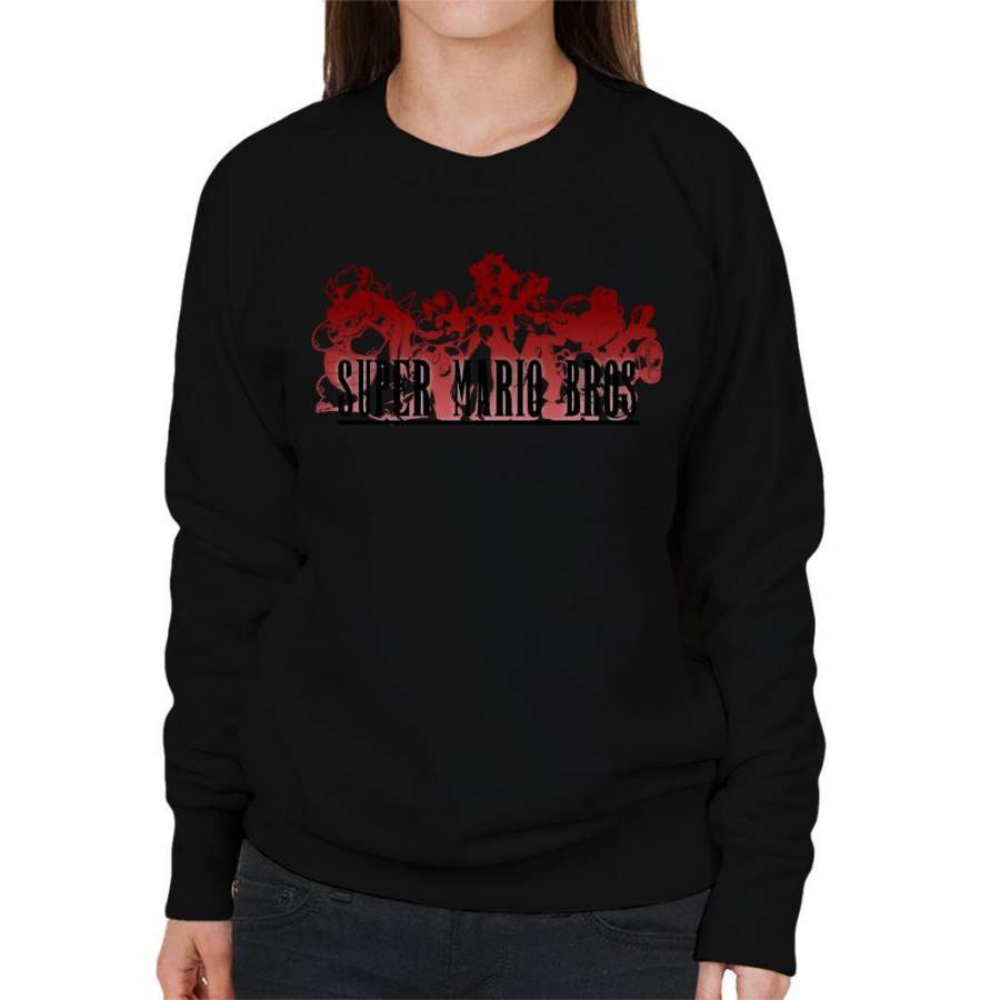 Super Mario Bros Final Fantasy Logo Women’s Sweatshirt