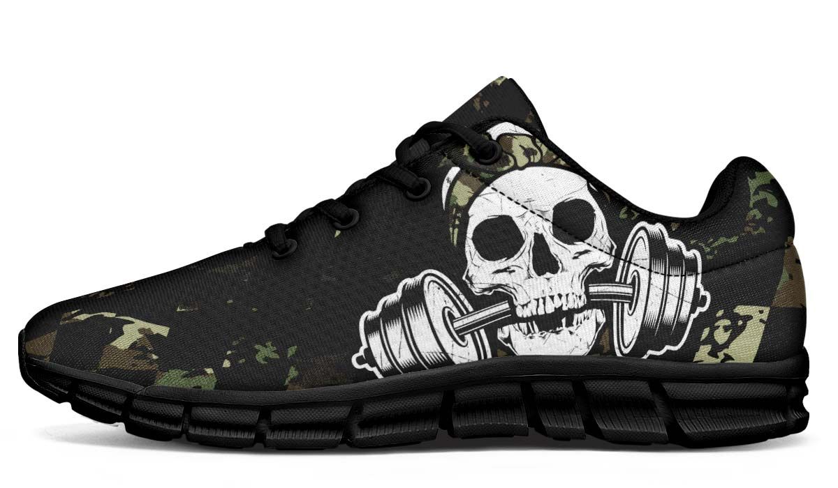 Camo Skull Weights Breathable Sneakers Custom Shoes