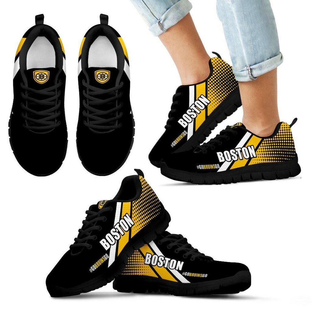 Go Boston Bruins Sneakers Sneaker Running Shoes For Men, Women Shoes14780