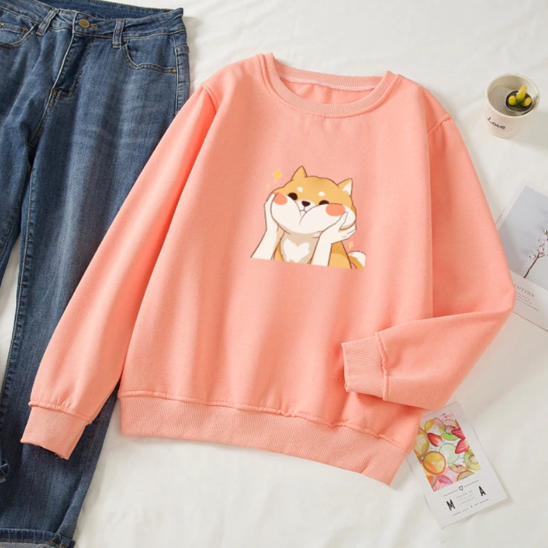 Sweatshirt Kawaii Shiba Inu Ullzang Harajuku
